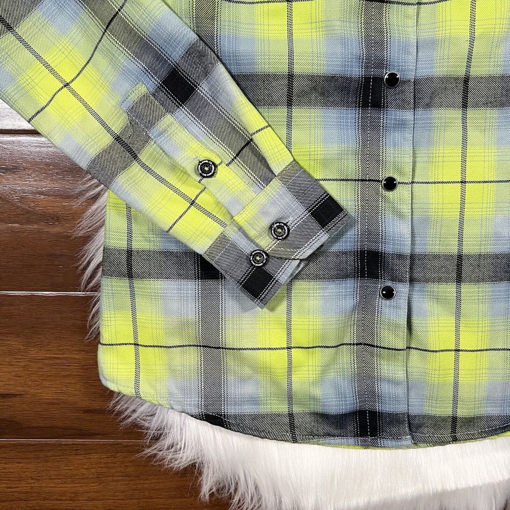 Dixxon Women's Size Small Plaid‎ The Challenger Flannel Shirt Top - Picture 3 of 9